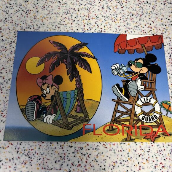 Lot Of 4 Vintage 90’s Disney Mickey Mouse Goofy Mine Postcards Florida - Picture 4 of 10